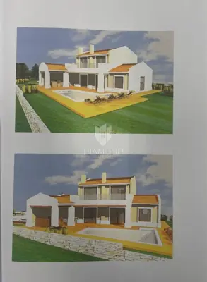 Bauland 1.316 m², Kršan - Projekt einer Villa mit Pool - 10