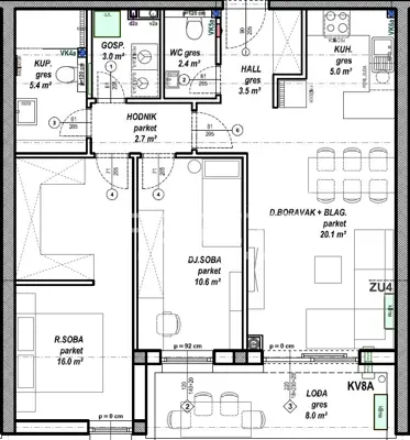 Apartment 69 m², Globetka, Čakovec - low-energy building - 6