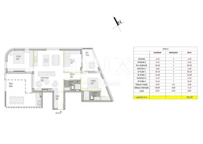 Wohnung 104 m², Umag - 3 Schlafzimmer, Terrasse und Loggia - 10