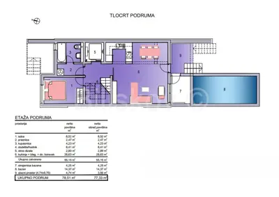 Haus 220 m², Kaštel Štafilić - 100 m vom Meer - 6
