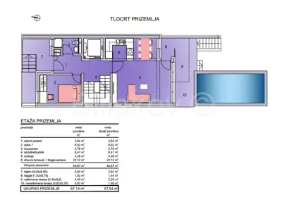 Haus 220 m², Kaštel Štafilić - 100 m vom Meer - 9