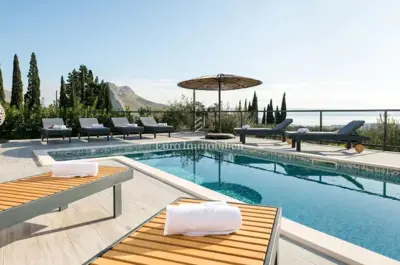 Modern villa with panoramic sea view, Split surroundings