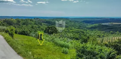 Baugrundstück 754 m², Krasica bei Buje, Meerblick