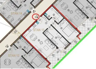 Poreč - Verkauf einer Wohnung in einem modernen Geschäfts- und Wohnkomplex. S13 - 6