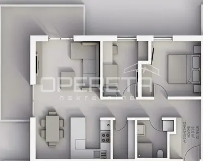 Apartment 77 m², Krapinske Toplice - center, 3 rooms and balcony - 4