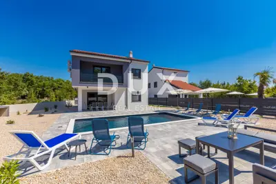 Otok Krk, Dobrinj, samostojeća kuća, 167 m², novogradnja, bazen - 3