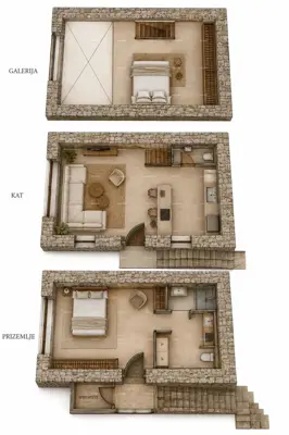 Kamena kuća 74 m², Beram - projekt obnove - 5