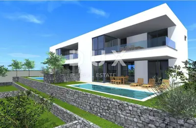 Doppelhaus 180 m², Malinska - Pool und Dachterrasse - 2