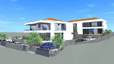 Doppelhaus 180 m², Malinska - Pool und Dachterrasse