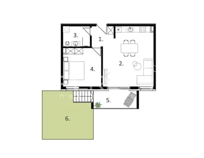 Apartment 58 m², Vodice - ground floor, garden and loggia - 2
