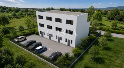 Građevinsko zemljište 622 m², Vrsi-Zukve, projekt za zgradu
