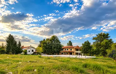 Building plot, Labin - permit and construction of a house started - 2