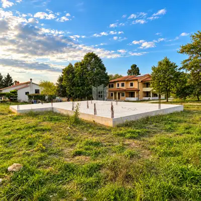 Building plot, Labin - permit and construction of a house started