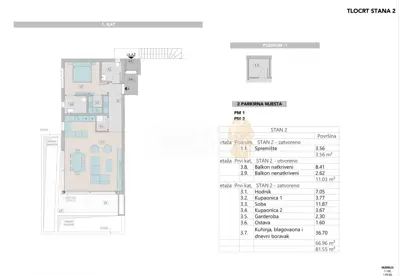 Stan 55 m², Krk - pogled na more i balkon - 14