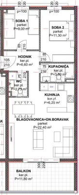 Wohnung 68 m², Makarska - ruhige Lage oberhalb des Strandes - 6
