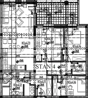 Wohnung 101,58 m², Otok Virje - 4 Zimmer mit Loggia - 12