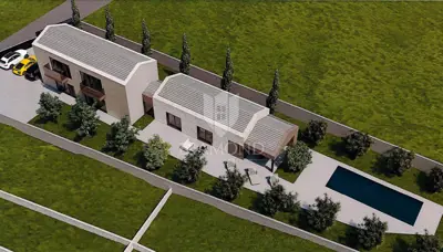 Building plot 1,313 m², Sveti Lovreč - permit for a semi-detached house