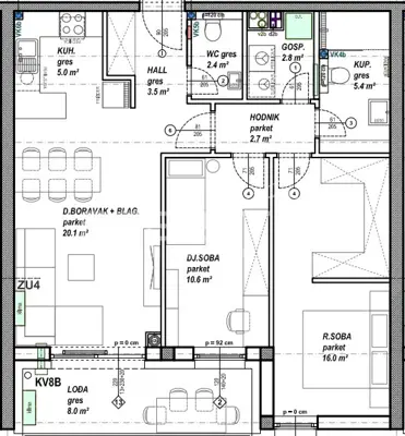 Stan 69 m², Čakovec - Globetka, lođa 8 m² - 6