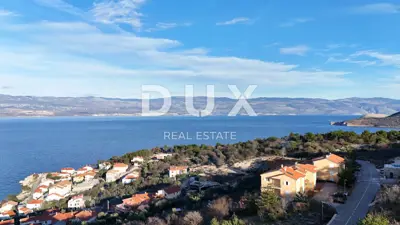 Baugrundstück, Vrbnik - Panoramablick auf das Meer - 3