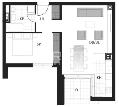 Wohnung 57,69 m², Delnice Zentrum - Neubau