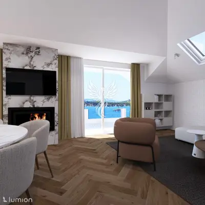 Apartment 151 m², Crnica, first row to the sea and view of the old town center - 11