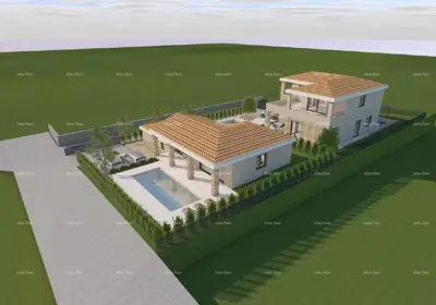 Istra. Bibići. Prodaja građevinskog zemljišta sa ishodovanom pravomoćnom građevinskom dozvolom. , Bibići. - 6