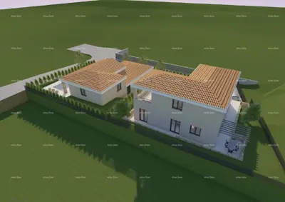 Istra. Bibići. Prodaja građevinskog zemljišta sa ishodovanom pravomoćnom građevinskom dozvolom. , Bibići. - 5