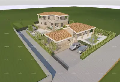 Istra. Bibići. Prodaja građevinskog zemljišta sa ishodovanom pravomoćnom građevinskom dozvolom. , Bibići.