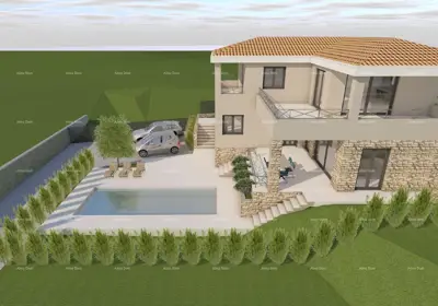 Istra. Bibići. Prodaja građevinskog zemljišta sa ishodovanom pravomoćnom građevinskom dozvolom. , Bibići. - 10