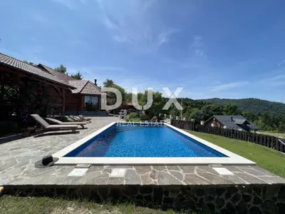 Holzvilla in Kupjak, Pool, Wellness und Blick auf die Berge - 11