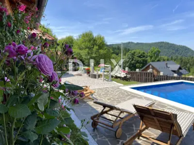 Holzvilla in Kupjak, Pool, Wellness und Blick auf die Berge - 10