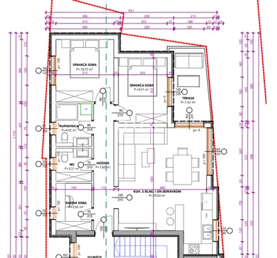 Apartment 74 m², Vodice - 3 bedrooms, balcony - 8