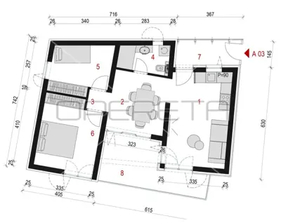 Project of 28 apartments in Starigrad, 150 m from the sea - 14