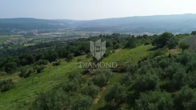 Building and agricultural land, Pićan 12,337 m², view of the hills - 9
