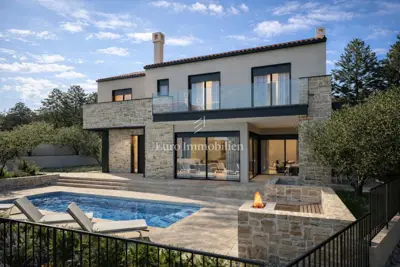 Šilo - vila s grijanim bazenom, 200 m od mora