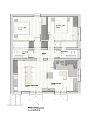 Apartmanska kuća 281 m², Podgora - 50 m od mora - 10