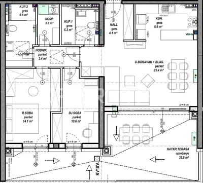 Apartment for sale in Globetka, 80,6 m² - 6