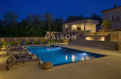 Krk Island, impressive villa with two pools surrounded by greenery - 3