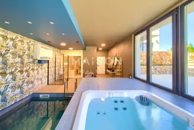 Krk Island, impressive villa with two pools surrounded by greenery - 21