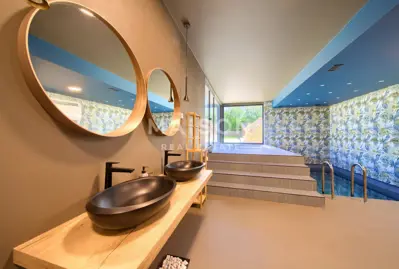 Krk Island, impressive villa with two pools surrounded by greenery - 20