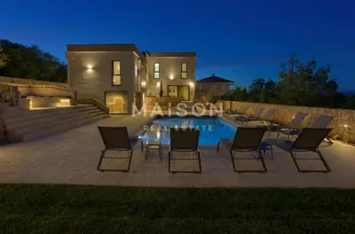 Krk Island, impressive villa with two pools surrounded by greenery - 2