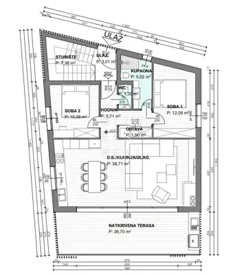 Krk, Krk, Grad Krk, new construction, apartment on the upper floor, 92 m² - 13