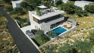 Vila 411 m², Sukošan - prvi red do mora