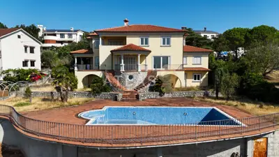 Vila 414 m², Pobri - panoramski pogled na more