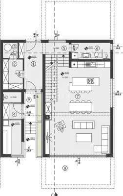 Semi-detached house 246 m², Medulin - sea view from all floors - 12