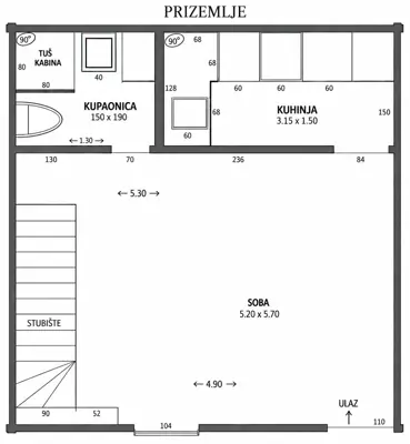 House 110 m², old town center of Rab, renovated in 2025. - 23