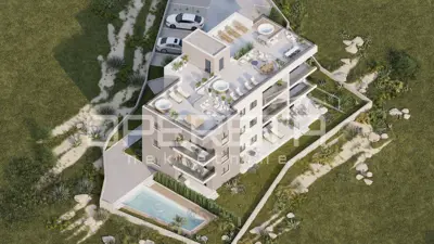 Penthouse 57 m², Okrug Gornji - Neubau und südliche Ausrichtung