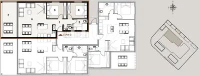 Apartment 80.8 m², Privlaka - 50 m from the sandy beach, sea view - 20