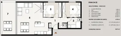 Apartment 80.8 m², Privlaka - 50 m from the sandy beach, sea view - 19