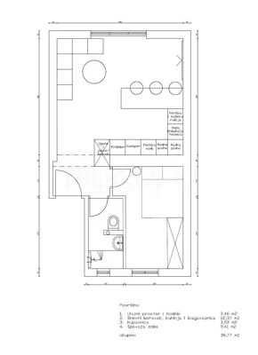 Trnje, novoadapatiran, dvosoban stan, 39 m², 1. kat - 6